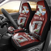 Mate Ma'a Tonga Car Seat Cover Haamonga a Maui and White Dove - Tongan Kupesi Ngatu LT03 - Polynesian Pride