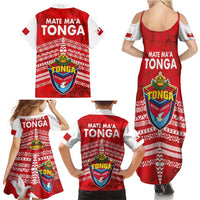 Mate Ma'a Tonga Family Matching Summer Maxi Dress and Hawaiian Shirt Double White Dove and Kupesi Ngatu Art Tattoo LT03 - Polynesian Pride