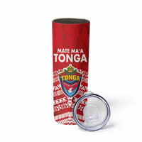 Mate Ma'a Tonga Skinny Tumbler Double White Dove and Kupesi Ngatu Art Tattoo LT03 - Polynesian Pride