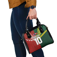 Custom Mate Ma'a Tonga and Australia Kangaroo Shoulder Handbag Nation Seal with Mascot Aboriginal and Tongan Kupesi Ngatu Art LT03 - Polynesian Pride