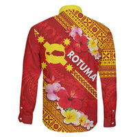 Rotuma Island Family Matching Off The Shoulder Long Sleeve Dress and Hawaiian Shirt Fijian Tapa with Polynesian Art and Hibiscus LT03 - Polynesian Pride