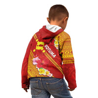 Rotuma Island Kid Hoodie Fijian Tapa with Polynesian Art and Hibiscus LT03 - Polynesian Pride
