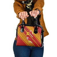 Rotuma Island Shoulder Handbag Fijian Tapa with Polynesian Art and Hibiscus