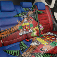 Personalised Fiji and Rotuma Together Back Car Seat Cover Fjian Masi and Pacific Pattern Mix Culture LT03 - Polynesian Pride