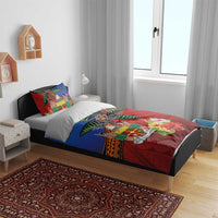 Personalised Fiji and Rotuma Together Bedding Set Fjian Masi and Pacific Pattern Mix Culture