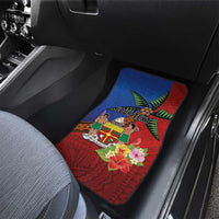 Personalised Fiji and Rotuma Together Car Mats Fjian Masi and Pacific Pattern Mix Culture LT03 - Polynesian Pride