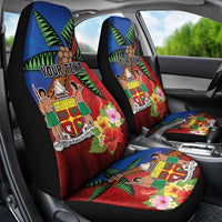 Personalised Fiji and Rotuma Together Car Seat Cover Fjian Masi and Pacific Pattern Mix Culture LT03 - Polynesian Pride