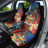 Personalised Fiji and Rotuma Together Car Seat Cover Fjian Masi and Pacific Pattern Mix Culture LT03 - Polynesian Pride