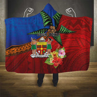 Personalised Fiji and Rotuma Together Hooded Blanket Fjian Masi and Pacific Pattern Mix Culture LT03 - Polynesian Pride