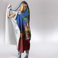 Personalised Fiji and Rotuma Together Hooded Blanket Fjian Masi and Pacific Pattern Mix Culture LT03 - Polynesian Pride