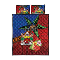 Personalised Fiji and Rotuma Together Quilt Bed Set Fjian Masi and Pacific Pattern Mix Culture LT03 - Polynesian Pride