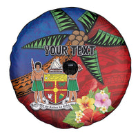 Personalised Fiji and Rotuma Together Spare Tire Cover Fjian Masi and Pacific Pattern Mix Culture LT03 - Polynesian Pride