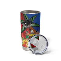 Personalised Fiji and Rotuma Together Tumbler Cup Fjian Masi and Pacific Pattern Mix Culture LT03 - Polynesian Pride