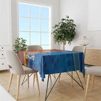Personalised Fiji and Rotuma Together Tablecloth Tapa and Pacific Art Pattern with Cultural Emblems Half Style LT03 - Polynesian Pride