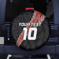 Custom New Zealand Rugby Spare Tire Cover Maori and Silver Fern Half Style LT03 - Polynesian Pride