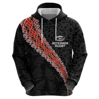 Custom New Zealand Rugby Zip Hoodie Maori and Silver Fern Half Style LT03 - Polynesian Pride