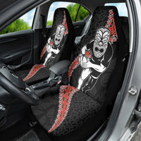 New Zealand Maori Warrior Rugby Car Seat Cover Maori and Silver Fern Half Style LT03 - Polynesian Pride