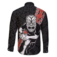 New Zealand Maori Warrior Rugby Family Matching Puletasi and Hawaiian Shirt Maori and Silver Fern Half Style LT03 - Polynesian Pride