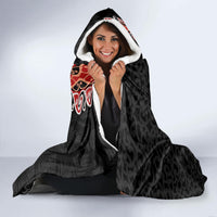New Zealand Maori Warrior Rugby Hooded Blanket Maori and Silver Fern Half Style LT03 - Polynesian Pride