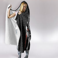 New Zealand Maori Warrior Rugby Hooded Blanket Maori and Silver Fern Half Style LT03 - Polynesian Pride