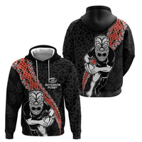 New Zealand Maori Warrior Rugby Hoodie Maori and Silver Fern Half Style LT03 - Polynesian Pride
