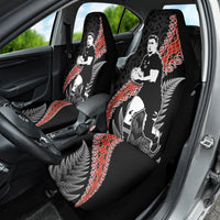 New Zealand Maori Rugby Player Car Seat Cover Maori and Silver Fern Half Style LT03 - Polynesian Pride