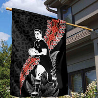 New Zealand Maori Rugby Player Garden Flag Maori and Silver Fern Half Style LT03 - Polynesian Pride