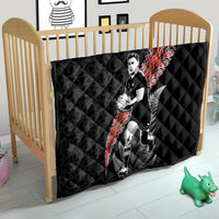 New Zealand Maori Rugby Player Quilt Maori and Silver Fern Half Style