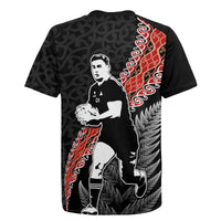 New Zealand Maori Rugby Player Rugby Jersey Maori and Silver Fern Half Style LT03 - Polynesian Pride