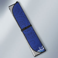 Hawaiian Sea Animals Auto Sun Shade Whales Shark and Turtle Guardians with Tribal Pattern