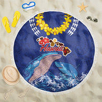 Hawaiian Sea Animals Beach Blanket Whales Shark and Turtle Guardians with Tribal Pattern