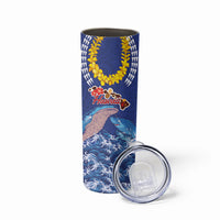 Hawaiian Sea Animals Skinny Tumbler Whales Shark and Turtle Guardians with Tribal Pattern LT03 - Polynesian Pride
