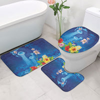 Fiji Jellyfish Bathroom Set Tapa Patterns and Hibiscus Sea Vibe LT03 - Polynesian Pride