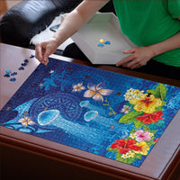 Fiji Jellyfish Puzzle Tapa Patterns and Hibiscus Sea Vibe