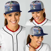 New Zealand Merry Christmas Baseball Net Cap Maori Tribal Pattern with Xmas Tui Bird LT03 - Polynesian Pride