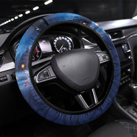 New Zealand Merry Christmas Steering Wheel Cover Maori Tribal Pattern with Xmas Tui Bird LT03 Universal Fit Multicolor - Polynesian Pride