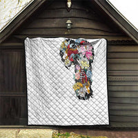 Hawaiian and Japanese Together Quilt Colorful Traditional Japanese Tattoo and Kakau Pattern White Color LT03 - Polynesian Pride