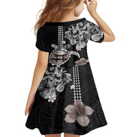 Hawaiian and Japanese Together Family Matching Off Shoulder Maxi Dress and Hawaiian Shirt Japanese Culture and Turtle Kakau Tattoo Black Color LT03 - Polynesian Pride