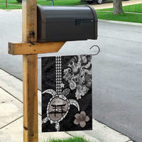 Hawaiian and Japanese Together Garden Flag Japanese Culture and Turtle Kakau Tattoo Black Color LT03 - Polynesian Pride