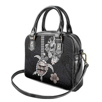 Hawaiian and Japanese Together Shoulder Handbag Japanese Culture and Turtle Kakau Tattoo Black Color LT03 - Polynesian Pride