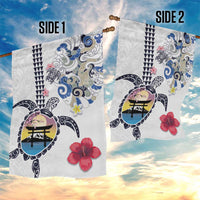 Hawaiian and Japanese Together Garden Flag Japanese Culture and Turtle Kakau Tattoo White Color LT03 - Polynesian Pride