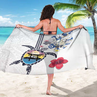 Hawaiian and Japanese Together Sarong Japanese Culture and Turtle Kakau Tattoo White Color LT03 - Polynesian Pride