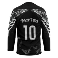 New Zealand Rugby Custom Hockey Jersey Aotearoa Armour Blacks Silver Ferns - Polynesian Pride
