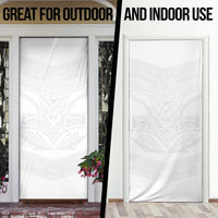 Tonga White Sunday Door Cover Tongan Tribal Heritage Tattoos - Polynesian Pride