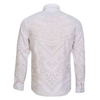 Tonga White Sunday Family Matching Short Sleeve Bodycon Dress and Hawaiian Shirt Tongan Tribal Heritage Tattoos LT03 - Polynesian Pride