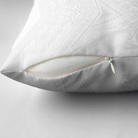 Tonga White Sunday Pillow Cover Tongan Tribal Heritage Tattoos - Polynesian Pride