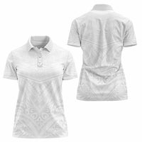 Tonga White Sunday Women Polo Shirt Tongan Tribal Heritage Tattoos - Polynesian Pride