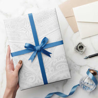 Tonga White Sunday Wrapping Paper Tongan Tribal Heritage Tattoos LT03 - Polynesian Pride