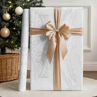 Tonga White Sunday Wrapping Paper Tongan Tribal Heritage Tattoos LT03 - Polynesian Pride