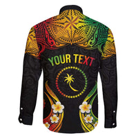 Personalised Chuuk Independence Day Family Matching Short Sleeve Bodycon Dress and Hawaiian Shirt Polynesian Tattoo and Plumeria Reggae Color LT03 - Polynesian Pride